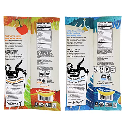 Barnana Sea Salt & Vinegar / 0.83 Ounce (Pack of 6) / Natural Dried Banana Chips