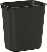 Rubbermaid Commercial Products FG295500BLA Rubbermaid Commercial 295500BK Deskside Plastic Wastebasket, Rectangular, 3 1/2 gal, Black