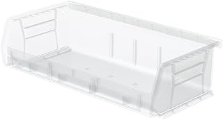 Akro-Mils 30232 AkroBins Plastic Storage Bins, 5"x11"x3", Clear, 8-Pack