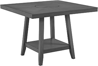Picket House Furnishings Hester Square Counter Table with Lazy Susan in Gray