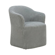 Solid Wood Upholstered Dining Chair with Castors by Starlight Canyon Home – Solid Hardwood,Plywood, Grey