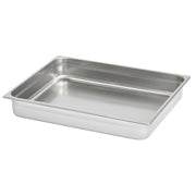 22 Gauge Stainless Steel 2/1 Double Wide Steam Table Pan - 25 5/8"L x 20 7/8"W x 4"D by Vollrath – 4" Deep, 4.0 inches, Stainless Steel, Silver, Model V211001