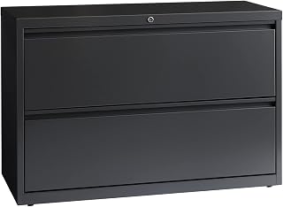 Lorell 2-Drawer Lateral File, 42 by 18-5/8 by 28-1/8-Inch, Charcoal