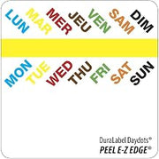 Bilingual Day of The Week Food Rotation Label, 2x2