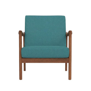 Solid Rubberwood Lounge Chair with Transitional Style by Starlight Canyon Home – Solid Rubberwood Frame, Brown