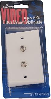 Leviton C2456-W Dual CATV Jacks Wall plate, Color White