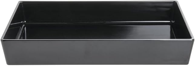 Full Size Black Melamine Modular Pan - 20" L x 12" W x 3" H by HUBERT – Melamine, Black