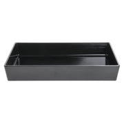 Full Size Black Melamine Modular Pan - 20" L x 12" W x 3" H by HUBERT – Melamine, Black