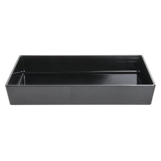 Full Size Black Melamine Modular Pan - 20" L x 12" W x 3" H by HUBERT – Melamine, Black