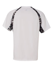 Digital Camo Hook T-Shirt 4XL White by Badger – Polyester, White/ Black Digital, Model BD4140_White/ Black Digital_4X