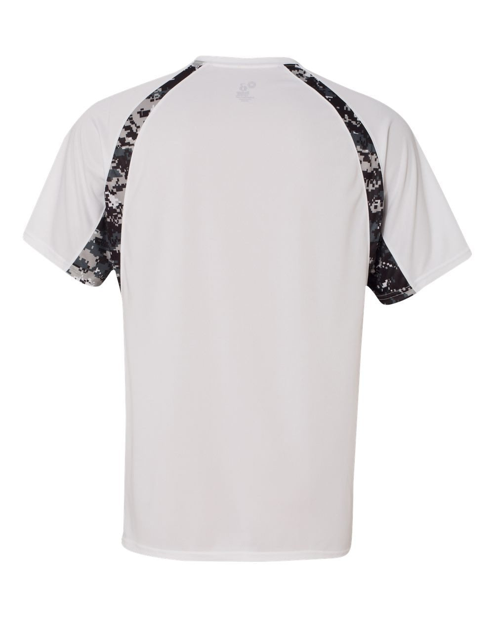 Digital Camo Hook T-Shirt 4XL White by Badger – Polyester, White/ Black Digital, Model BD4140_White/ Black Digital_4X