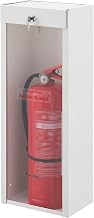 Lockable Steel Fire Extinguisher Cabinet with Breakable by Global Industrial – Steel, White, Model 670601