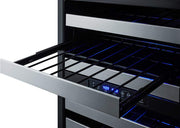 Summit 46 Bottle Built-In Wine Cellar by Summit Appliance – 34.5 liters, Stainless Steel, Model ALWC532