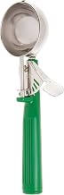 Winco Size 12 Green Stainless Steel Ice Cream Disher