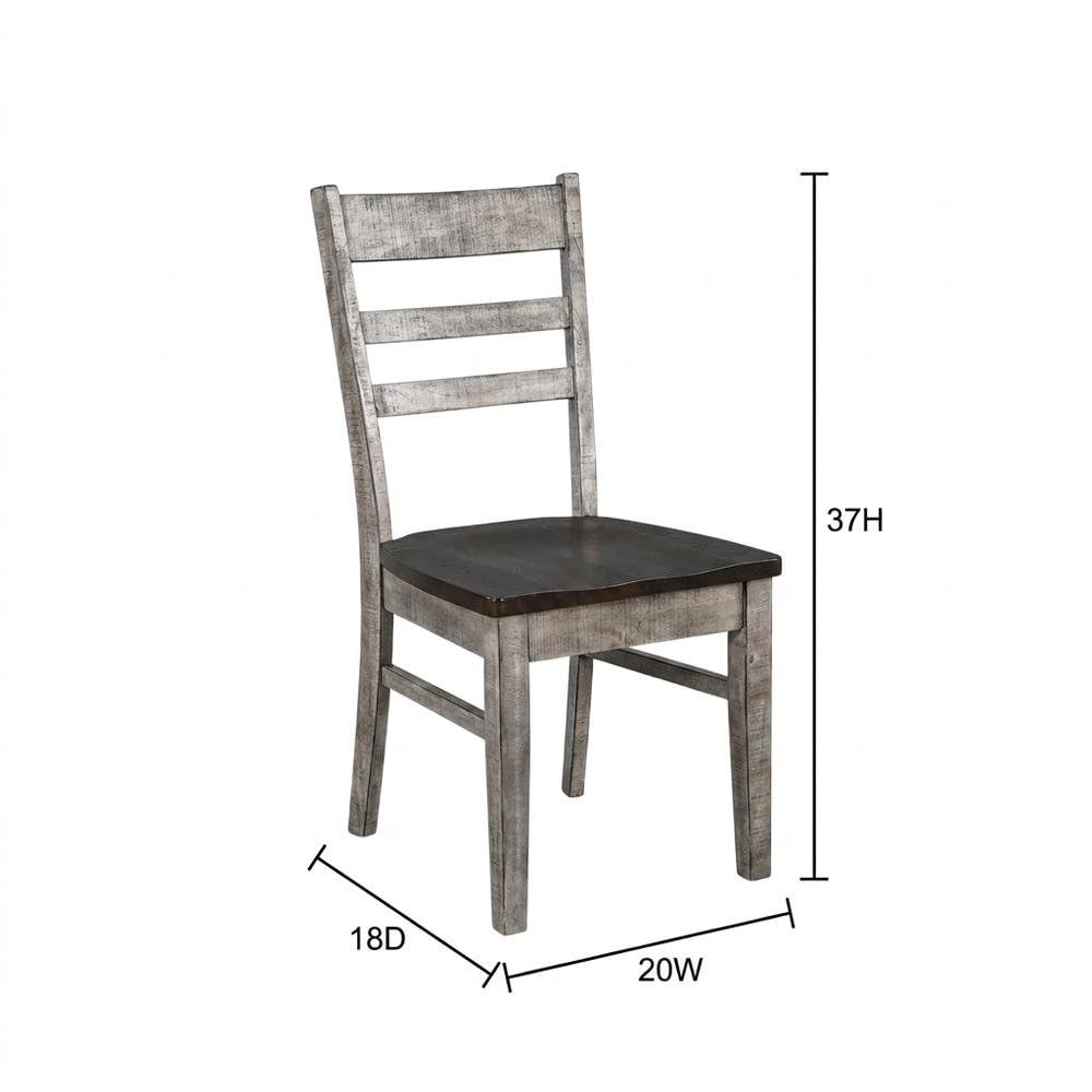 Brown Ladderback Dining Chairs Set of by Starlight Canyon Home – Solid Wood, Mahogany, Brown, Pack of 2