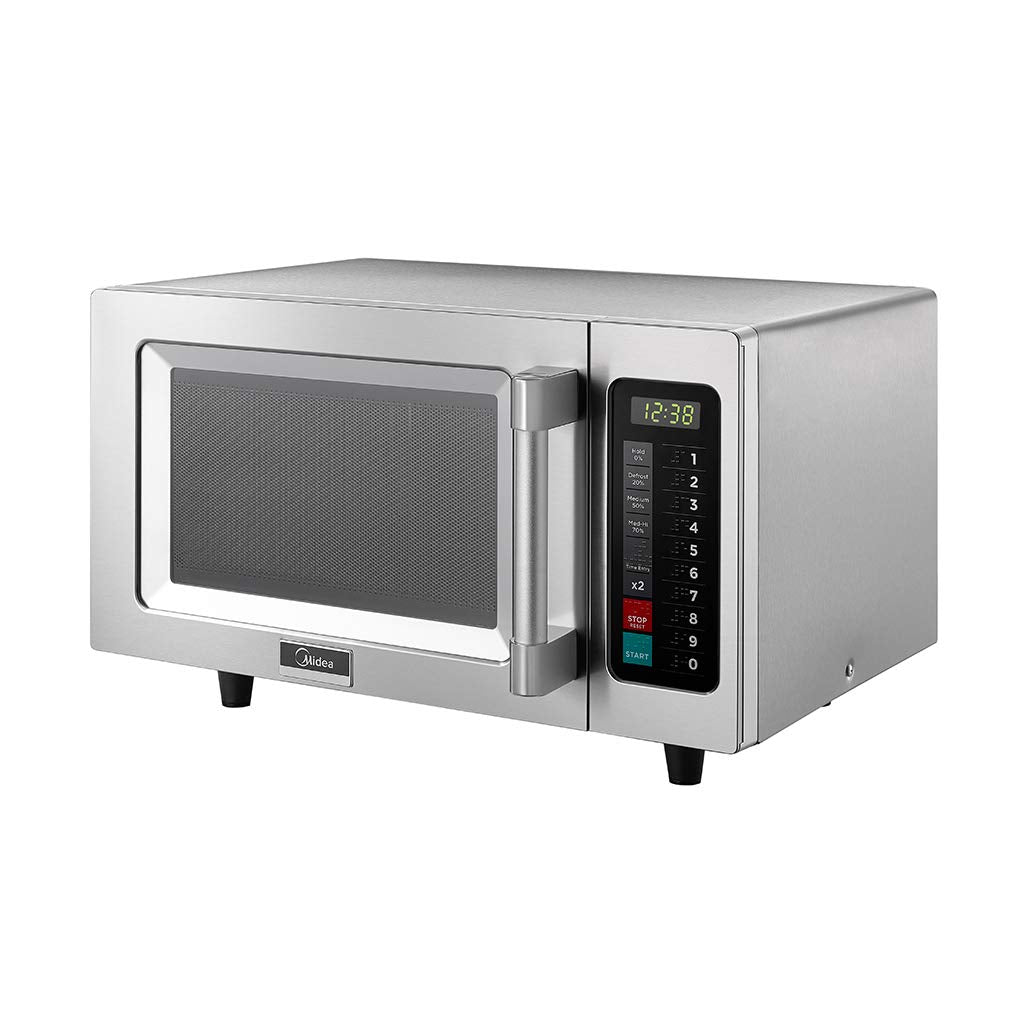 Equipment Countertop Commercial Microwave Oven with Touch Control by Midea – .9 cu ft, 25.0 liters, Stainless Steel, Model 1025F1A