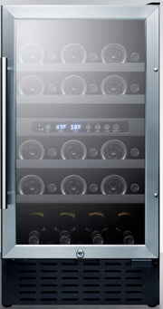 Summit 18” Wine Cellar by Summit Appliance – 18", 3.3 cubic_feet, Glass / Black, Model SWC182Z