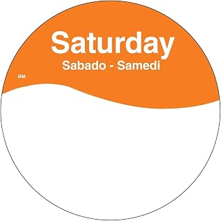 DayMark Safety Systems DayMark 1101086 MoveMark Trilingual 3" Saturday Day Circle - 500 / RL
