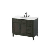 42" Single Bathroom Vanity in Mocha Brown by Elegant Kitchen and Bath – unspecified, Aluminum, Mocha, Model VF82542MMB