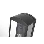 Miles One Light Outdoor Wall Sconce Black by Lighting Design – Iron, Black