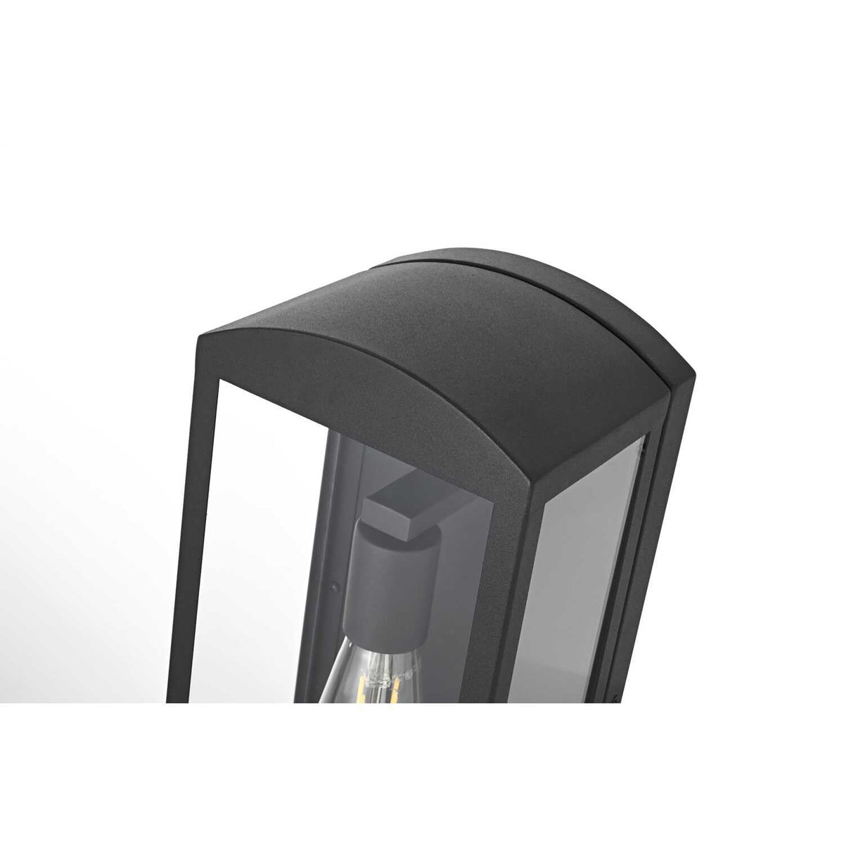 Miles One Light Outdoor Wall Sconce Black by Lighting Design – Iron, Black