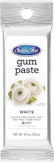 Satin Ice Gum Paste for Cake Decorating, White (4.4 Ounce)