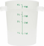 Carlisle FoodService Products 4 Quart (Pack of 12) / 12 / White Storage & Transport