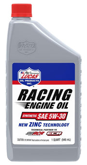 Synthetic SAE 5W-30 Racing Engine Oil 1 Quart (Pack of 6) by Lucas Oil – 1 Quart (Pack of 6), Pack of 6, Model LUCA10885