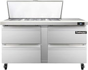 SW60-18M-D Mighty Top Sandwich Unit, 60" W, With 18 Pan Top Openings & Four Drawers