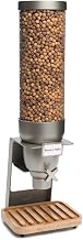 Rosseto EZ550 EZ-SERV Single Container Table-Top Cereal Dispenser with Bamboo Tray, 2-Gallon Capacity, 9" Length x 9.27" Width x 28.3" Height