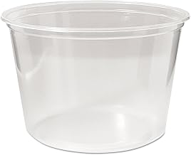 Fabrikal RD16 Recycleware Round Deli Container, 16 Oz, 4.6 Diameter X 3 H, Clear, Plastic, 500/carton