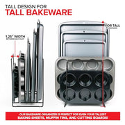 Stock Your Home Black / 11 inches (H) x 9.25 inches (W) x 7.2 inches (D) / Minimalist Pot Lid Holders