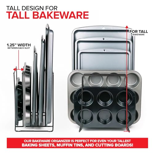 Stock Your Home Black / 11 inches (H) x 9.25 inches (W) x 7.2 inches (D) / Minimalist Pot Lid Holders