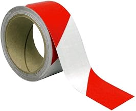 ifloortape Red/White Engineer Grade Reflective Tape, 2-Inch x 30 Foot Roll