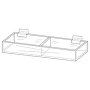 Double Acrylic Display for Slatwall by AARCO DISPLAY PRODUCTS – Acrylic, Clear, Model 2512