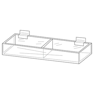 Double Acrylic Display for Slatwall by AARCO DISPLAY PRODUCTS – Acrylic, Clear, Model 2512
