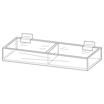 Double Acrylic Display for Slatwall by AARCO DISPLAY PRODUCTS – Acrylic, Clear, Model 2512