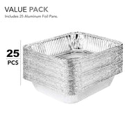 Stock Your Home 25 Pack / Silver / 96.0 ounces Disposable Cookware