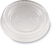 Dixie 1 oz., Plastic Portion Cup Lid by GP PRO (Georgia-Pacific), PL10CLEAR, Clear, 2,400 Count (Case of 24 Sleeves,100 Lids Per Sleeve)
