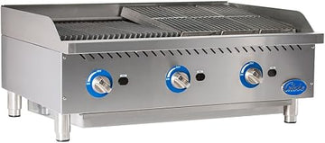 Globe Food Equipment Countertop 36" Char Rock Gas Charbroiler