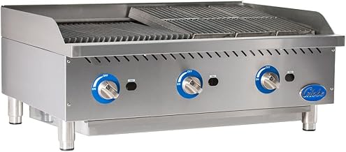 Globe Food Equipment Countertop 36" S/S Radiant Gas Charbroiler