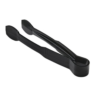 Flat Plastic Serving Tongs - 12"L by HUBERT – Medium, Polycarbonate (PC), Black, Model 411006