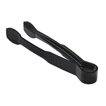 Flat Plastic Serving Tongs - 12"L by HUBERT – Medium, Polycarbonate (PC), Black, Model 411006