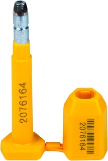 CONTROLTEK High Security Bolt Seal - 250 pcs - Tamper Evident Bolt Seal for Shipping Containers & Trailers - Numbered - 3.5'', Yellow