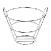 Appetizer Serving Basket Chrome Wire - 4 1/2 Dia x 4 1/2H by HUBERT – Wire, Model TH098