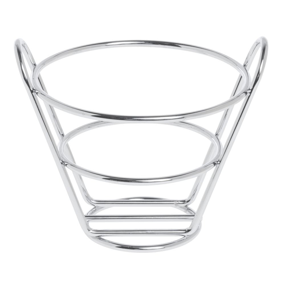 Appetizer Serving Basket Chrome Wire - 4 1/2 Dia x 4 1/2H by HUBERT – Wire, Model TH098