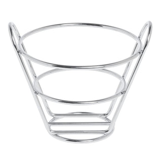 Appetizer Serving Basket Chrome Wire - 4 1/2 Dia x 4 1/2H by HUBERT – Wire, Model TH098