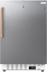 ACCUCOLD 20” Freezer, 2.47 cu.ft. Capacity, Undercounter, Built-in, Breakroom, ADA Compliant, -25°C Storage, Copper Handle, Stainless Steel - ADA305AFSSTBC