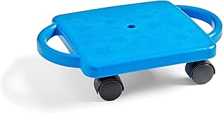 hand2mind Blue Indoor Scooter Board with Handles, Ages 5+