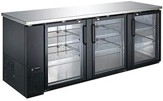 Adcraft USBB-9028G U-Star 32-Cubic Feet Back Bar Bottle Cooler with Glass Doors, 115v, NSF